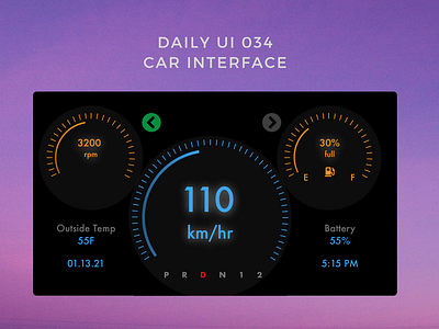 Daily UI 034 car interface