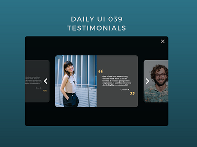 Daily UI 039 testimonials carousel daily ui 039 dailyui reviews testimonials