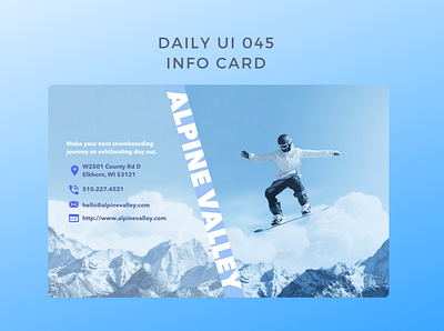 Daily UI 045 info card daily ui 045 dailyui info card