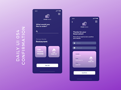Daily UI 054 confirmation app app design confirmation daily ui 054 dailyui reservations uiux
