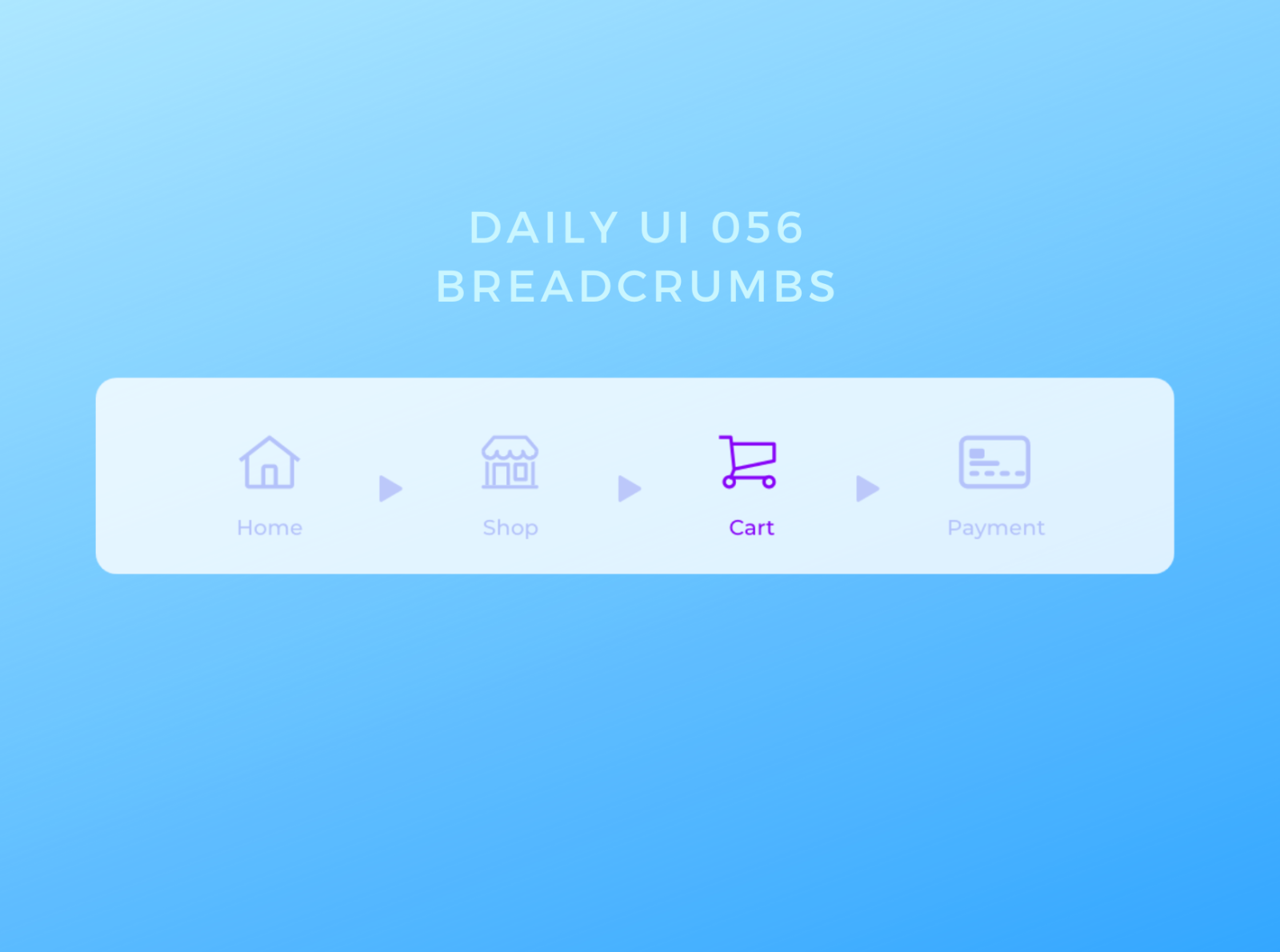 Daily UI 056 breadcrumbs by Nicole on Dribbble