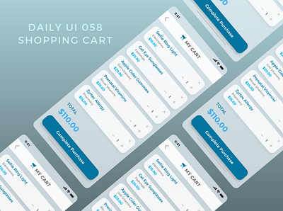 Daily UI 058 shopping cart app design daily ui 058 dailyui ios shopping cart uiux