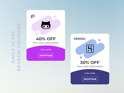 Daily UI 061 redeem coupons