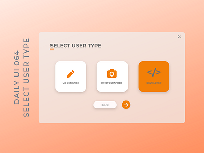 Daily UI 064 select user type