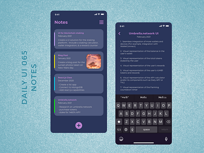 Daily UI 065 notes