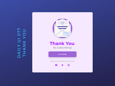 Daily UI 077 thank you