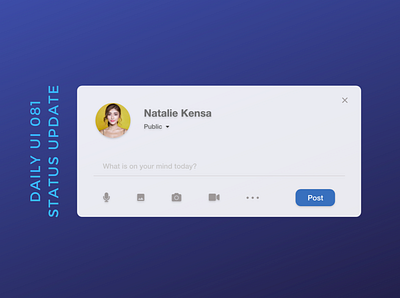 Daily UI 081 status update daily ui 081 dailyui design ui uiux