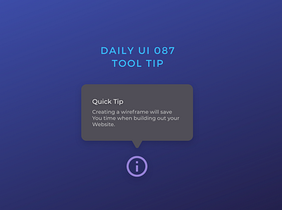 Daily UI 087 tool tip daily ui 087 dailyui info tips tool tip tooltip ui uiux