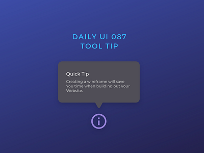 Daily UI 087 tool tip