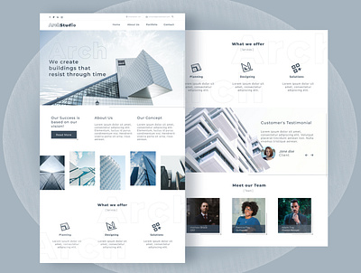 Arch Studio architecture designer figma webdesign webdesigner