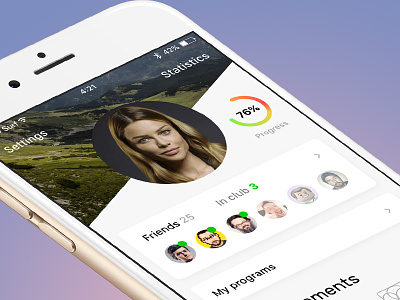 Fitness Community App app application club fit fitness health interface mobile sport ui vrn dribbble sd workout