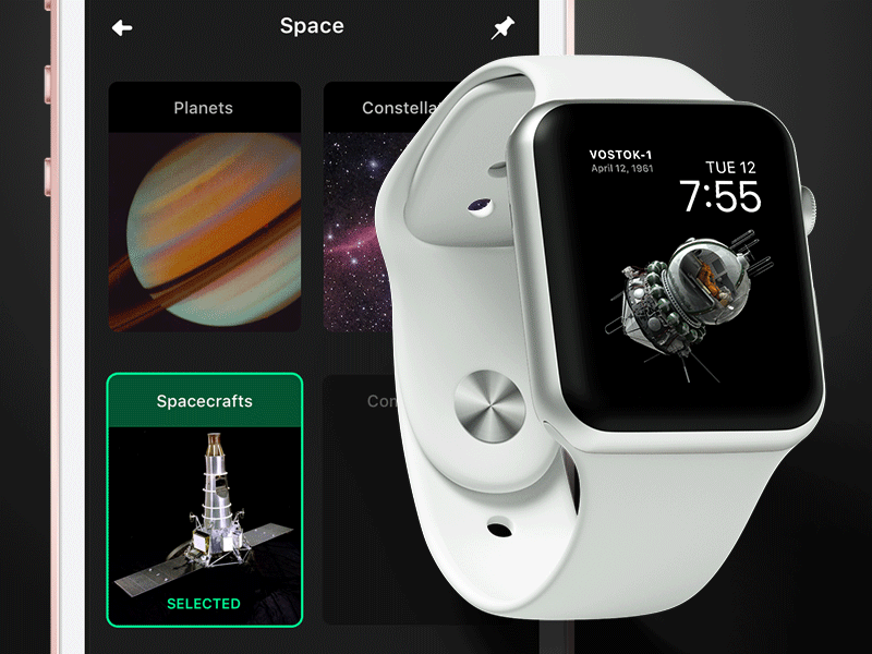 Mnemonica App: April 12 app application education learn mnemonics mobile planets space spacecraft ui watch wearables