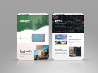 Camping Logo & Website Landing Page Design