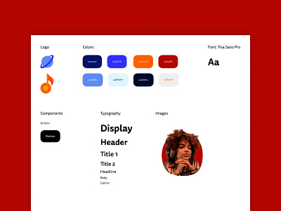 Style Guide app components concept design figma font mobile music palette space style guide typography ui ui design ux ux design