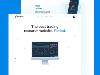 TradeHat Landing Page after effects animation concept design figma homepage investment landing page presentation video trading ui ui design ux ux design