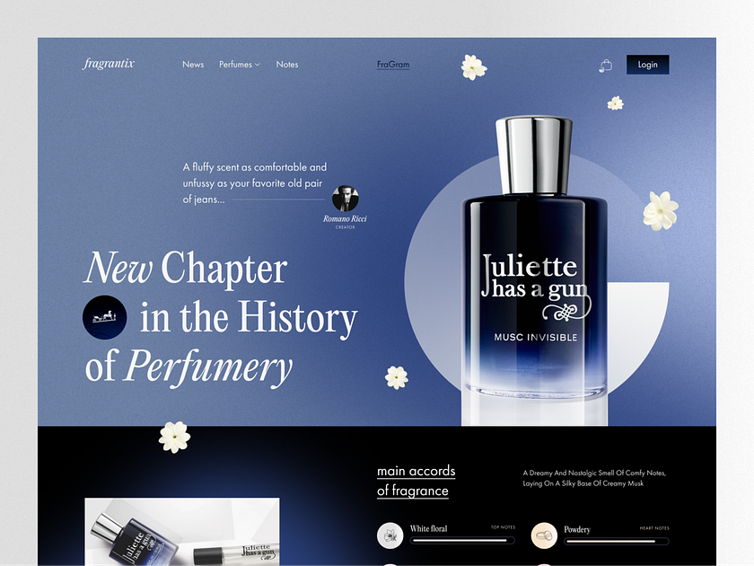 Fragrantix — Perfume Blog Landing by Clickable Design for Clickable ...