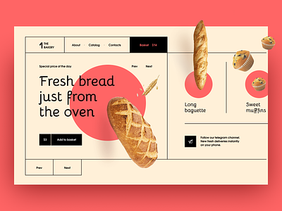 The 1 Bakery — Landing Page bakery beverage chef cook culinary delicious design dish eat food kitchen landing recipe service tasty trend ui uiux ux web