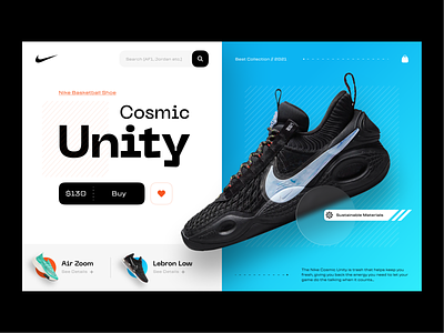 Nike — Sneakers Hero Section 44 03 pas basketball design ecommerce footwear homepage landing nike shoe sneakers trend ui uiux ux web