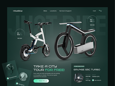 HikeBike — Bike Rental Landing Page