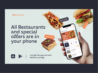 Off Nomnom — Food Delivery Hero Section