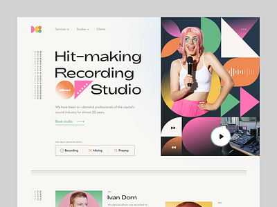 Recording Studio — Landing Page