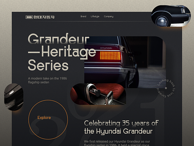 Hyundai Grandeur — Heritage Series car design graphic design hynd hyundai landing landing page trend ui uiux ux web