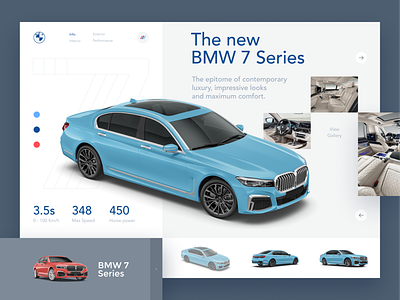 BMW 7 Series Dealership bmw design graphic design landing minimal ui ux web
