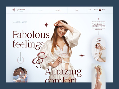 Justmine — Lingerie Shop design graphic design landing ui uiux ux web