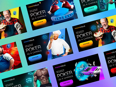 PokerVille — Promo Banners banner banner ad banner design design