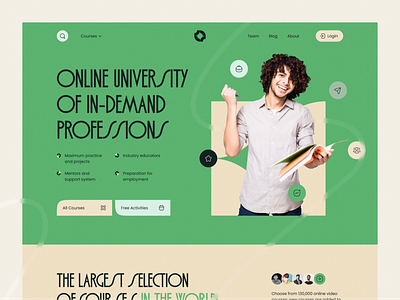 Sciety — Online Education Platform education landing landingpage ui uiux webdesign website