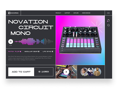 Novation Circuit Mono — Landing Page