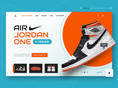 Air Jordan 1 — Product Page design graphic design landing landing page nike ui uiux ux website