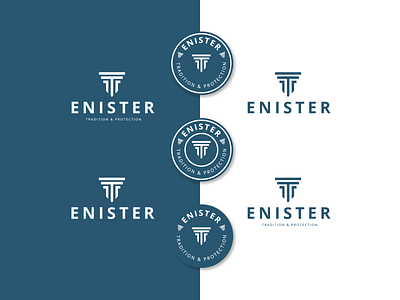 Enister Lawyer ai badge logo branding design illustration logo minimal