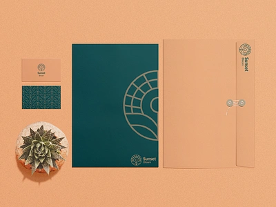 Brand Identity Sunset Bloom bloom blooming brand brand design identity identity design stationery stationery design sunset