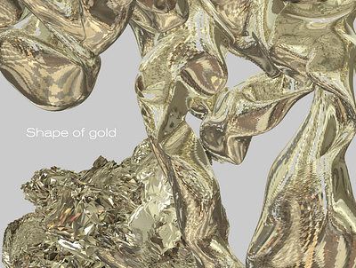 Shape of Gold 3d 3d art acid acid graphics design editorial editorial art editorial design graphicdesign typography