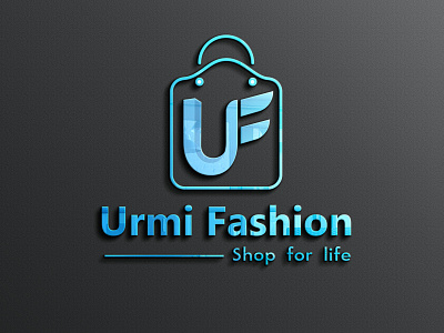 Urmi Fashion branding design graphic design iconic-logo illustration logo logo-design-2022 logo-trends minimalist-logo minimalist-logo-uf uf-logo vector