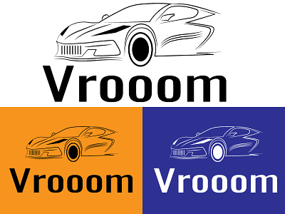 Vrooom branding car-icon car-logo car-vector design graphic design iconic-logo illustration logo logo-branding logo-design-2022 logo-designer logo-trends minimal-logo minimalist-logo vrooom