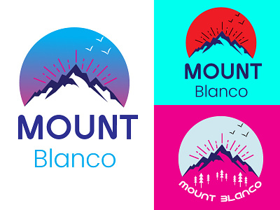 Mount Blanco branding graphic design hiking logo iconic logo l logo logo designer logo-trends minimalist logo mount blanco mount logo proffessional logo vector logo