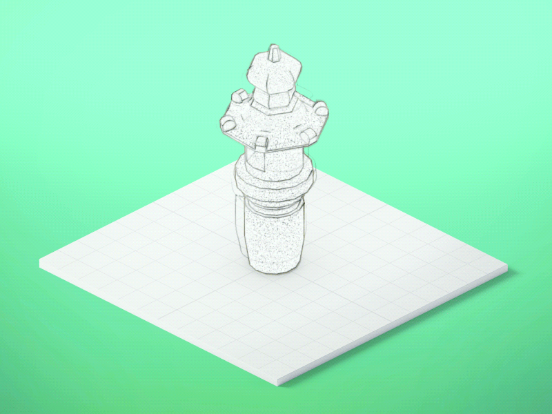 Ô Green • Stone Lantern 3d aftereffect animation c4d capsule drink gif japanese lantern tea webgl