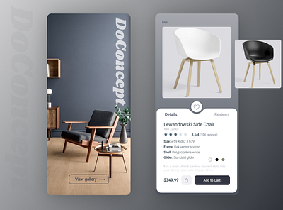 Furniture App UI Concept app art branding design graphic design minimal ui ux web website