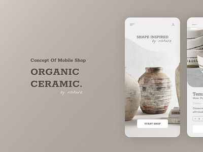 Mobile App/ Ceramic shop app branding clean design graphic design minimal typography ui ux website