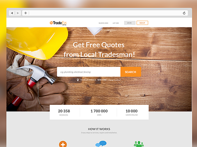 Job trade service flat icons job search service trade web webdesign