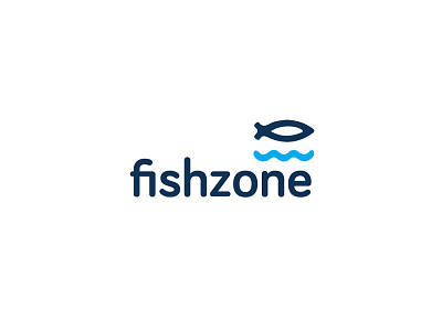 Fishzone blue eshop fish fish logo fishzone logo waves zone