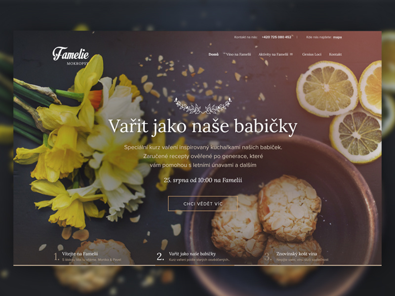 Famelie WIP famelie webdesign web events unsplash wip slider header