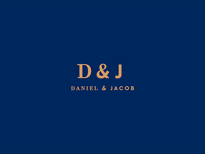 Daniel & Jacob logo blue business business man daniel daniel jacob gold jacob logo logotype sans serif serif