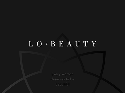 Lo beauty logo WIP 2 beautiful beauty black dark gradient logo logotype minimalism serif typography white