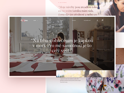 La Klara – about page about aboutus designer ecommerce fashion gradient rose typography warm web webdesign website