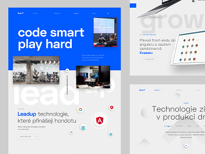 Flow Up – Culture page blue corporate grid technology typography web webdesign website