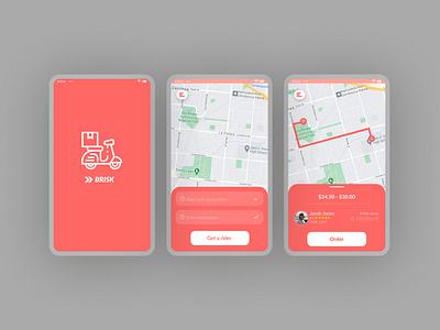 Dispatch rider/delivery service app concept