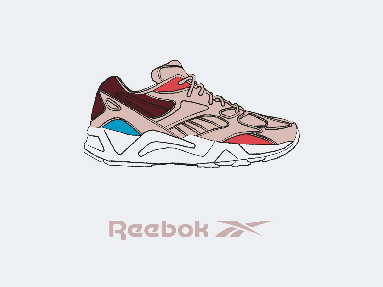 Reebok Aztrek adobeaftereffects animation animation 2d motion motion design motion graphics motiongraphics vector vector art vector illustration